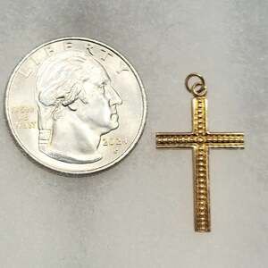 Vintage 1/20 14K GF THEDA Large Cross Pendant (Gold Filled, 5% 14K Gold) STYLE3
